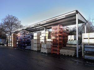 Kovame - přístřešek na palety
